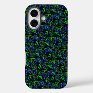 Funda iPhone 16 Artdeco loco en el funky estilo arcoiris