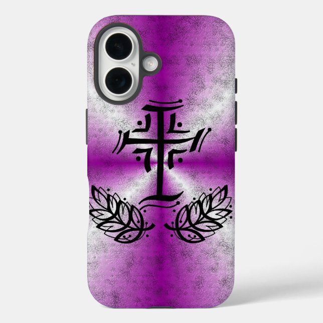 Funda iPhone 16 Artdevo en arco iris rosa (Reverso )