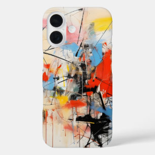 Funda iPhone 16 Arte abstracto colorido