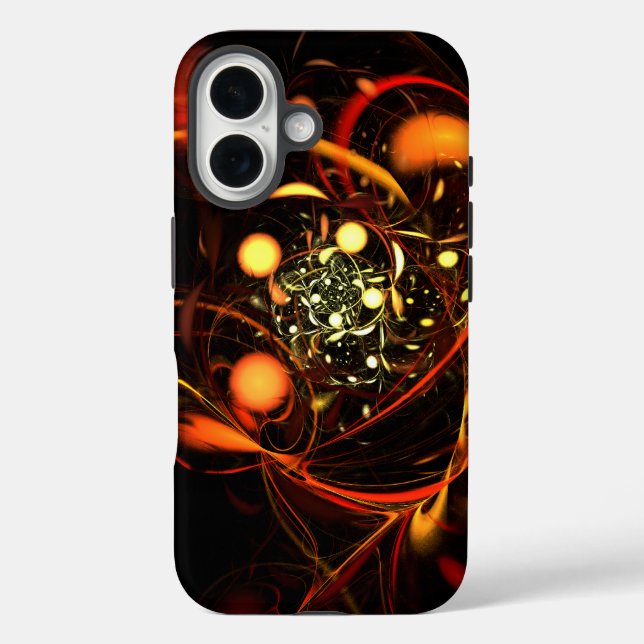 Funda iPhone 16 Arte abstracto de latido (Reverso )