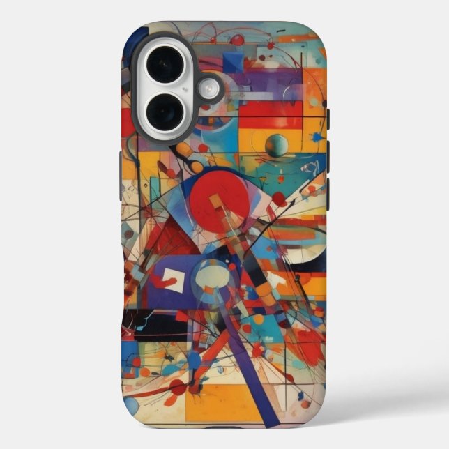 Funda iPhone 16 Arte abstracto moderno (Reverso )