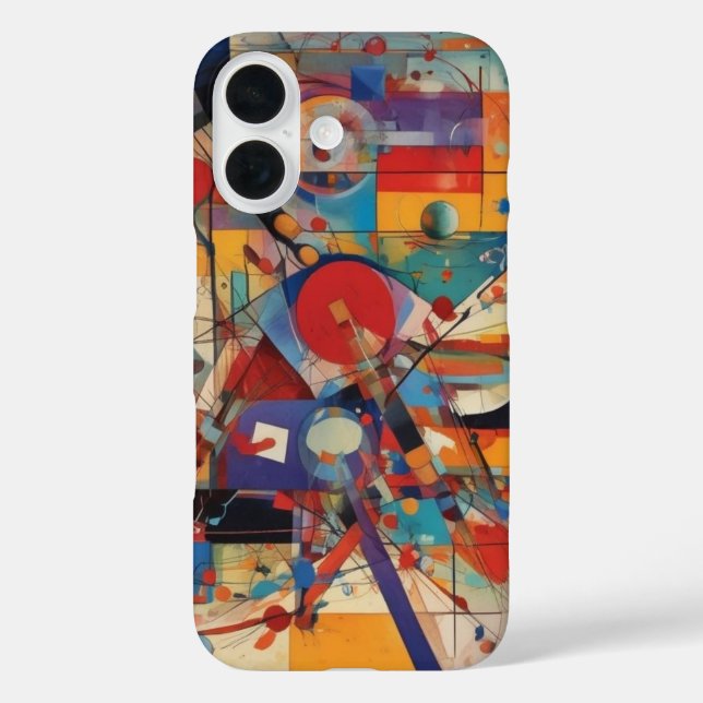 Funda iPhone 16 Arte abstracto moderno (Reverso )
