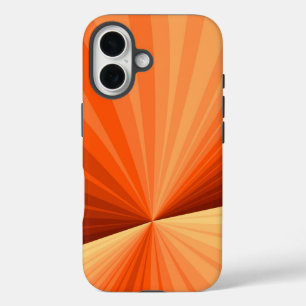 Funda iPhone 16 Arte abstracto moderno naranja rojo vainilla fract