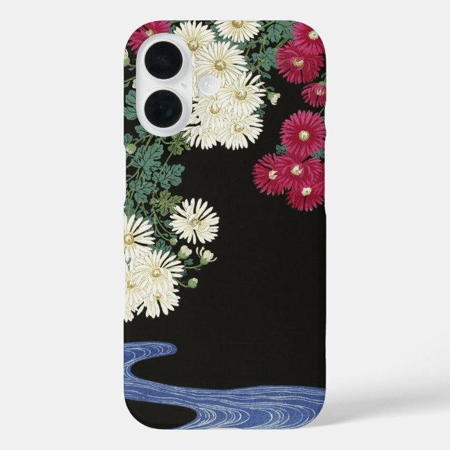 Funda iPhone 16 Arte Antiguo de Crisantemo de Ohara Koson (Reverso )