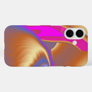 Funda iPhone 16 Arte arco iris abstracto en 3D