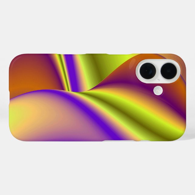Funda iPhone 16 Arte arco iris abstracto en 3D (Reverso (Horizontal))