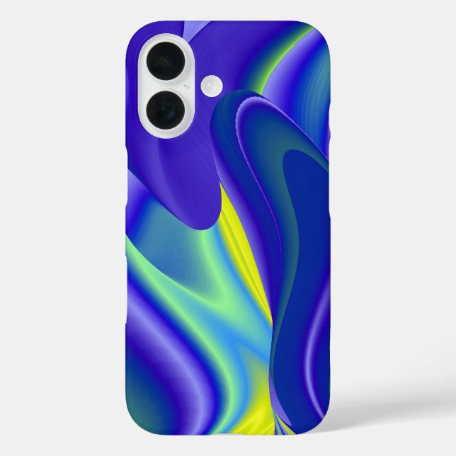 Funda iPhone 16 Arte arco iris abstracto en 3D (Reverso )