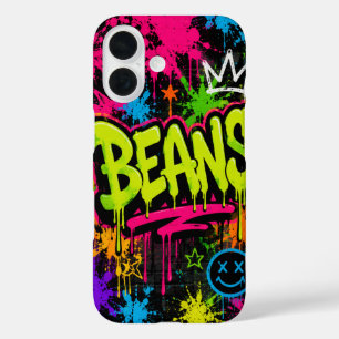 Funda iPhone 16 Arte callejero de graffiti neon de FRIJOLES