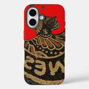 Funda iPhone 16 Arte cultural de mascota en la sombra de Japón en