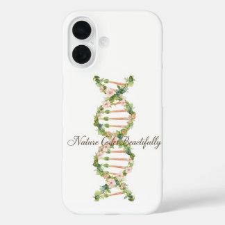 Funda iPhone 16 Arte de Acuarela de Hélice de ADN Floral