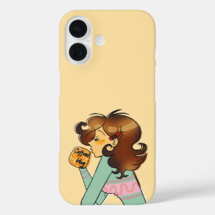 Funda iPhone 16 Arte de ambiente de café acogedor por la mañana