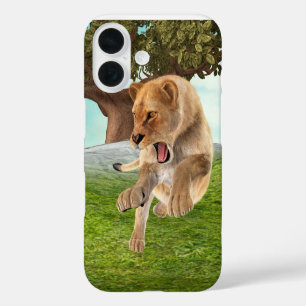Funda iPhone 16 Arte de Aventura en la Jungla de Leona Feroz