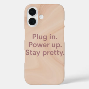 Funda iPhone 16 Arte de Blush & sand Plug In Ai