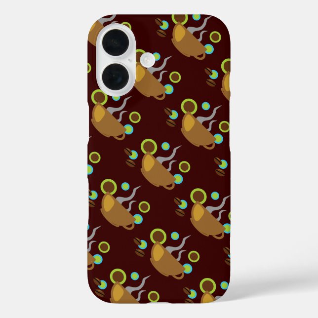 Funda iPhone 16 Arte de café (Reverso )