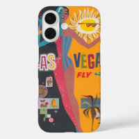 Arte de cartel de viaje de juego de Las Vegas vint