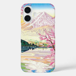 Funda iPhone 16 Arte de cerezo en primavera de Fuji japonés en Gua