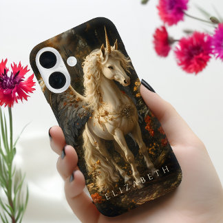 Funda iPhone 16 Arte de fantasía clásico Pegasus