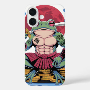 Funda iPhone 16 arte de Guerrero Rana Samurái