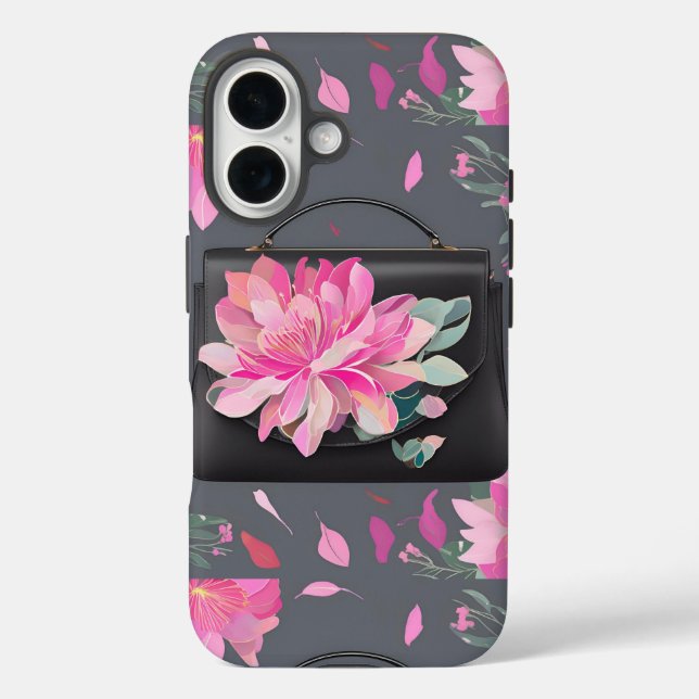 Funda iPhone 16 Arte de IA de Rosas en auge (Reverso )