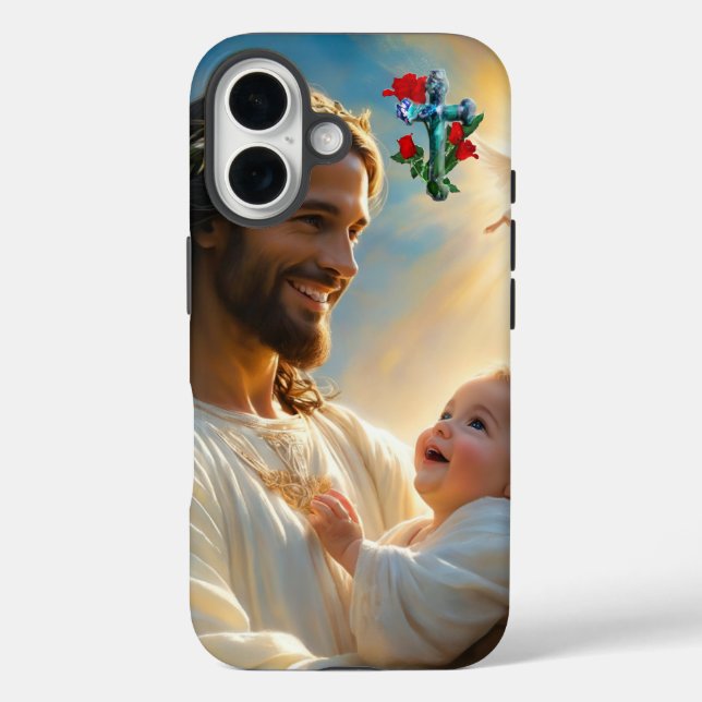 Funda iPhone 16 Arte de Jesús (Reverso )