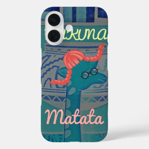 Funda iPhone 16 Arte de jirafa lúdico: Un destello africano