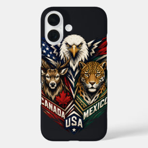 Funda iPhone 16 Arte de la Naturaleza Águila Ciervo Jaguar