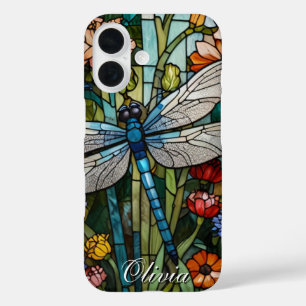 Funda iPhone 16 Arte de libélula boho floral botánico