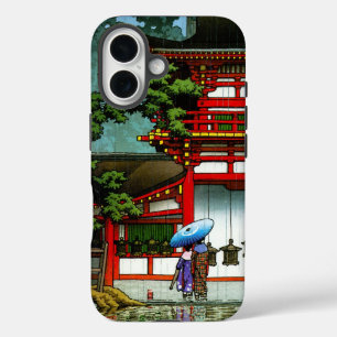 Funda iPhone 16 arte de lluvia clásico de la Guay oriental japones