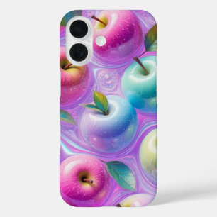 Funda iPhone 16 Arte de Manzana de Caramelo Irisado