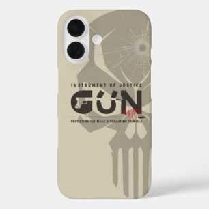 Funda iPhone 16 Arte de monograma de arma  