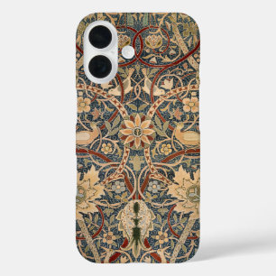 Funda iPhone 16 Arte de pájaros vintage de William Morris Bullersw