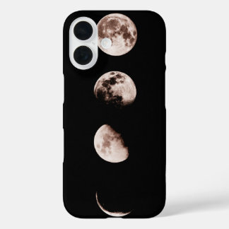 Funda iPhone 16 Arte de pared de fases lunares – Decoración celest