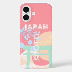 Funda iPhone 16 Arte de viajes pastoral de Japón de Kyoto