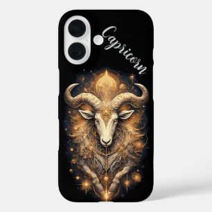 Funda iPhone 16 Arte del Zodíaco de Capricornio Majestuoso