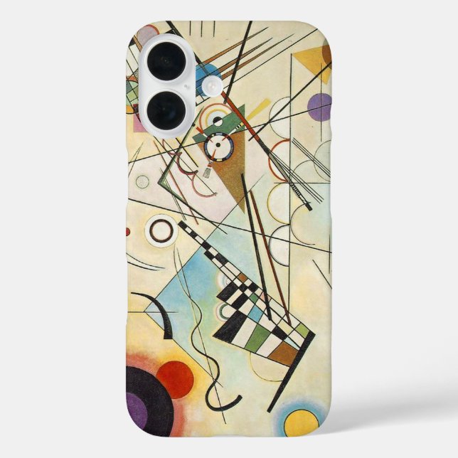 Funda iPhone 16 Arte expresionista abstracto moderno de Kandinsky (Reverso )