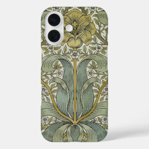 Funda iPhone 16 Arte floral amarillo de matorral primaveral de Wil