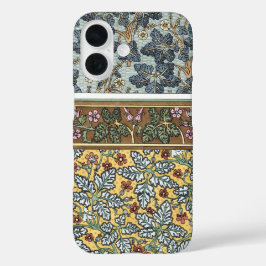 Funda iPhone 16 Arte floral antiguo modernista flores de geranio s