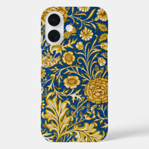 Funda iPhone 16 Arte Floral Azul Cherwell Vintage de William Morri
