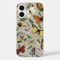 Arte Floral Botánico de Mariposa Polilla Vintage 1