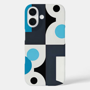 Funda iPhone 16 Arte geométrico abstracto moderno