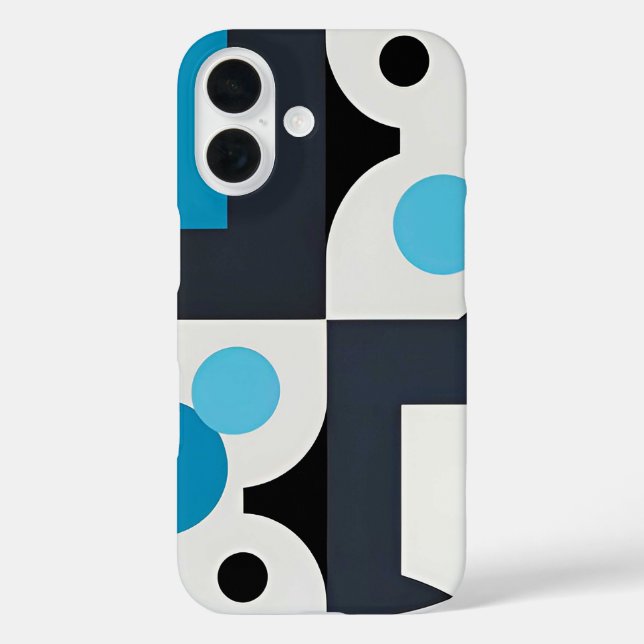Funda iPhone 16 Arte geométrico abstracto moderno (Reverso )