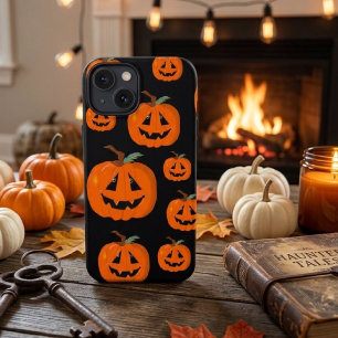 Funda iPhone 16 Arte Ilustrativo de Jack O Lantern Feliz Halloween