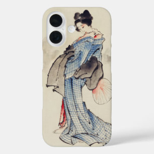 Funda iPhone 16 Arte Japonés Tradicional de Geisha con Kimono