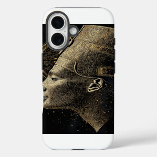 Funda iPhone 16 Arte lineal de silueta moderna de Nefertiti
