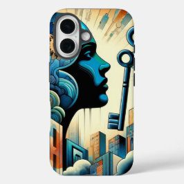 Funda iPhone 16 Arte mental surrealista