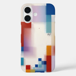 Funda iPhone 16 Arte moderno geométrico abstracto cubierta colorid