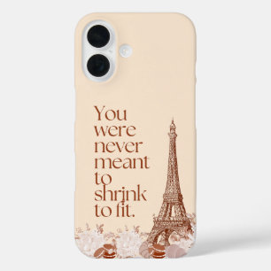 Funda iPhone 16 Arte mural motivacional de la Torre Eiffel de Parí