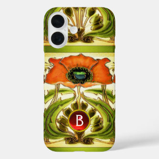 FUNDA iPhone 16 ARTE NOUVEAU ESTILIZADO GIMNASIO DE POBRE ROJO VER