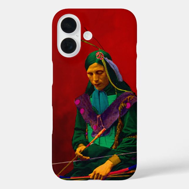 Funda iPhone 16 Arte pop indio cherokee (Reverso )
