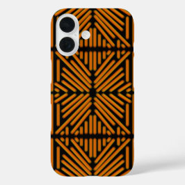 Funda iPhone 16 Arte simétrico de fideos con queso con patrón de l